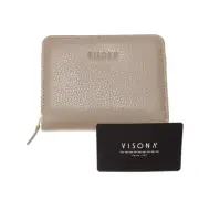 Visona NWT California Wallet / Billfold One Size in Taupe Leather Made in Italy
