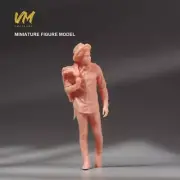 DIY Resin 1/18 Handsome Guy Boy Unpaint Figure Diorama Miniature For Car Toys