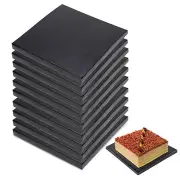 Spec101 Black Cake Drum 10 Inch Set - 6pk Thick Square Cake Board Drums