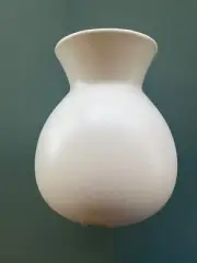 NWT West Elm White Clay Ceramic Pottery Vase Modern 8" Tall + Free Pruning Shear