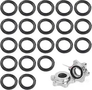 SquEqu 20 Pack Dumbbell Collars Rubber Washer Replacement 25mm x 35mm x 3mm 1" Flat O-Rings Non Spinning Stoppers for Barbell 25mm Spin-Lock Screw Nut Dumbbell Handles Adjustable Dumbbells Bar