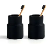 Matte Toothbrush and Toothpaste Holder,Toothbrush Holder,Modern Ceramic Tooth...