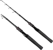 Telescopic Fishing Rod, Collapsible Fishing Rod Portable Spinning Pole for Saltwater and Freshwater, Carbon Fiber Lightweight and Compact Design (Full Extend 4.9 Feet)
