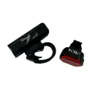 Moon Lepus Lite Front Lite 400 & Orion Rear 20/50 Lumens Light Set Black