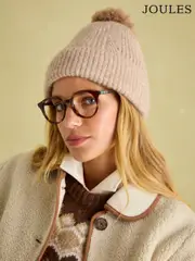 Joules Effie Camel Knitted Bobble Hat (Q88928) | $51
