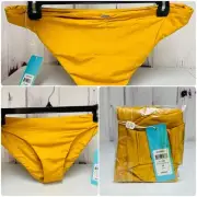 Beach Bunny Stephanie Swimwear Bottoms 16 Midi Coverage Yellow Gold