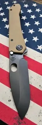 MEDFORD KNIFE 187 DP 20CV PVD BLADE PVD HARDWARE COYOTE TAN G10 MADE IN THE USA