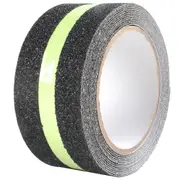 1 Roll 5CMx5M Glowing in The Dark Grit Surface Anti Slip Grip Tape Hazard Caution Warning Tape for Outdoor Floor Home Stair Steps