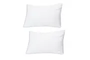 2x Sheraton Luxury 48-70cm Pillows Bamboo Cotton Waterproof Pillow Protector WHT