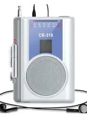 Gracioso Portable Cassette Player Recorder AM FM With Antenna Rare CR-318-NEW