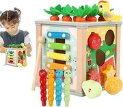 Baby Activity Cube,Music Knocking Piano Shape Sorter Travel Toy | Educational Learning Toys Christmas Birthday Gifts for Boys 1 2 3 Years