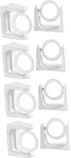 4 Pcs Bracket Multifunction White to Rotate Plastic Wardrobe