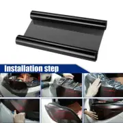 12"x48" Matte Black Car Headlight Tint Film Tail Fog Light Vinyl Wrap Sticker (for: Peugeot)