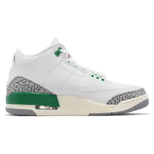 【NIKE 耐吉】Wmns Air Jordan 3 Retro 白 綠 爆裂紋 女鞋 男鞋 AJ3 喬丹 3代(CK9246-136)