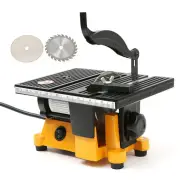 "60W 4"" Mini Table Saw with 3 Saw Blades for Cutting Wood Copper Aluminium Mini Cutting Machine DIY Model Cutting"