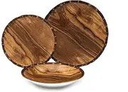 Dinnerware Set Foret Porcelain Tableware, Dinner Plate, Salad Plate, Flat Bowl - 12 Piece Set