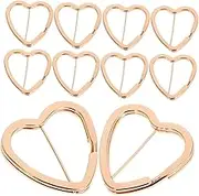 30Pcs Heart Shaped Key Rings Durable Metal DIY Craft Supplies for Keychains Pendants and Jewelry Making Portable Keyrings Light