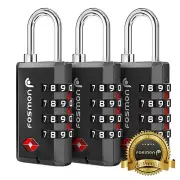 3xTSA Approved 4Digit Combination Travel Suitcase Luggage Bag Lock Padlock Reset