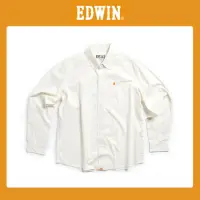 在飛比找momo購物網優惠-【EDWIN】男裝 經典洗色休閒牛津長袖襯衫(白色)