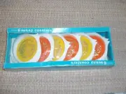 6 Netherlands Antilles Drink Coasters (1969 Sunfish design)