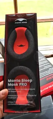 Manta Pro Sleep Mask 100% Light Blocking Sleep Mask for Side Sleepers travel NEW