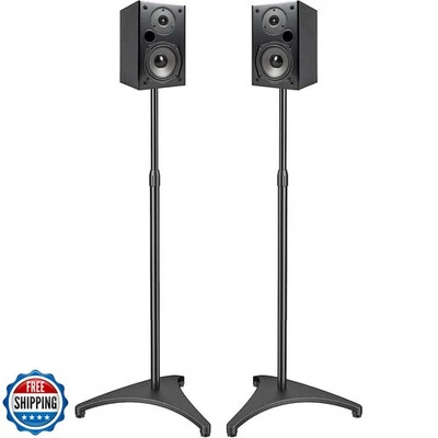 PERLESMITH Speaker Stand Adjustable - Extend 20" to 44" - Holds Satellite Spe