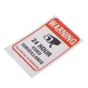 Surveillance Security Camera Video Sticker Warning Stickers Low Sign R8K5 2024