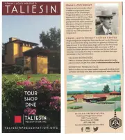 Taliesin Spring Green Wisconsin Frank Lloyd Wright Brochure