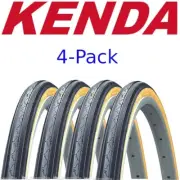 4 PACK 27" KENDA K35 Gumwall 27" x1-1/4" Road Bike Tires Pair Fixed Gear Classic