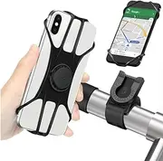 Reelau Bike Phone Holder Mount Fit for 5-6.5 inch Devices, Separable Bicycle Phone Mount Holder Bike Stem Handlebar Mount 360° Rotating Bike Computer Mount Bike Stopwatch Mount Action Camera Holder