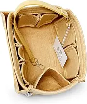 AlgorithmBags Purse Organizer Insert | designed for Louis Vuitton LV Speedy 30 35 40 25 | Luxury Liner Shaper Divider (30, Tan)