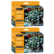 2x Sansai 100 LED Electric Lumini Decorative/Christmas String Lights Cool White