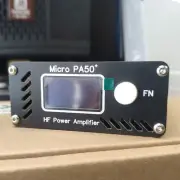 50W 3.5-28.5MHz Micro PA50+ HF Power Amplifier with 1.3" OLED Screen