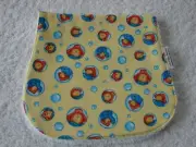 Paddington Bear Yellow Burp Cloth Cotton Front Towelling Back Handmade