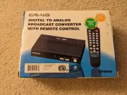 Craig CVD506 Digital to Analog Broadcast Converter With Remote Control. NEW.