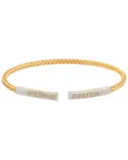 Meshmerise 18K Rose Gold Vermeil 0.12 ct. tw. Diamond Mesh Bangle
