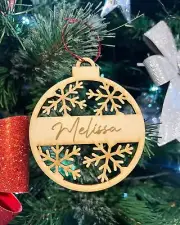 PERSONALISED CHRISTMAS BAUBLE ORNAMENT | HANGER | DOCORATION | XMAS | CUSTOM | P