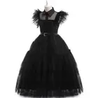 Kids Girls Wednesday The Addams Family Costume Fancy Mash Dress Birthday Party