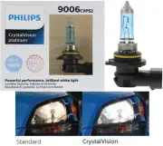 Philips Crystal Vision Platinum 9006 51W Two Bulbs Head Light Upgrade Replace OE