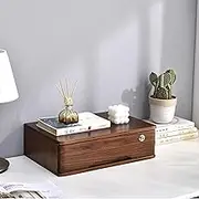Desktop File Cabinet Organizers - Solid Wood Storage Box - Desktop Organizer, With Lock Wood Desktop Organiser Shelf, Desk Tidy Stationary Storage Cabinet, Makeup Storage Box With Drawers(E,1 drawers)