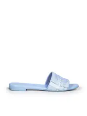 2023 Blue CC Tweed Slides