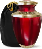 Cremation Urns for Human Ashes - Grecian Classic Red Large Large,