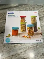 Glasslock Block Canister Set 10 Pcs NEW