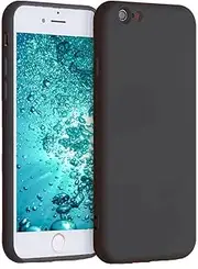 CAPTOR Colorful Case for iPhone 7/8/SE 2020 2022, Soft TPU Silicone Case with Microfiber, Premium Protection with Raised Edge for Screen and Camera (Black)