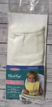 BABY BIB by CHARLES CRAFT for cross stitch Pull Over white 14 ct. NIP