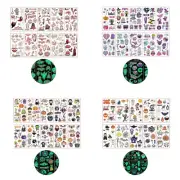 Glowing in Dark Children Stickers Scary Skeleton for Ghosted House Party Decals
