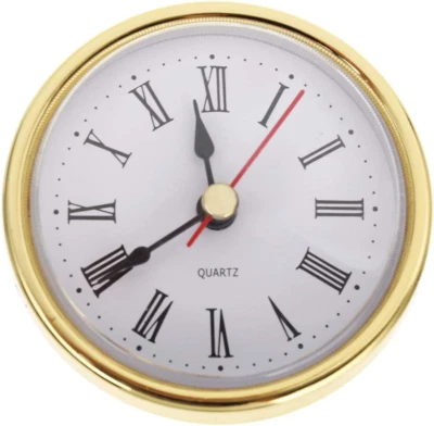 Classic Clock Movement 2-1/2 (65Mm) round Roman Numeral Quartz Clock Insert with