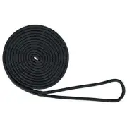 USR Rope Nylon Double Braided Dock Line 3/8" x 25' Black Boat Mooring