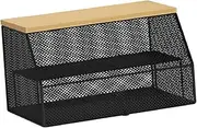 yuksok Food Cover Storage BBQ Outside Food Protection Mesh Net Plate Bowl Dish Cover for Grilling Picnic Camping Garden Family, Black 52cmx31cmx27cm