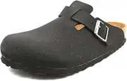 [Birkenstock] Mens Boston Flats Sandals Black